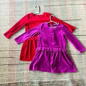 Hanna Andersson size 120 Velour dress bundle